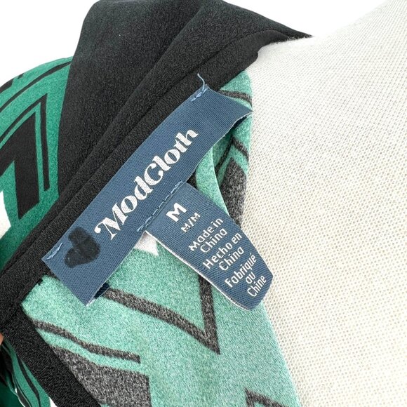 ModCloth You Make Loving Fun Shift Dress Peter Pan Collar Green Size Medium - Picture 11 of 14